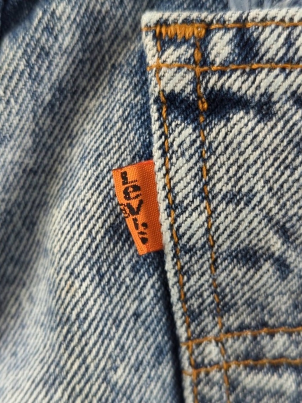 Vintage 80s Levi's Orange Tab Women's Blue Acid-Wash Bootcut Jeans Made in USA - Picture 5 of 11
